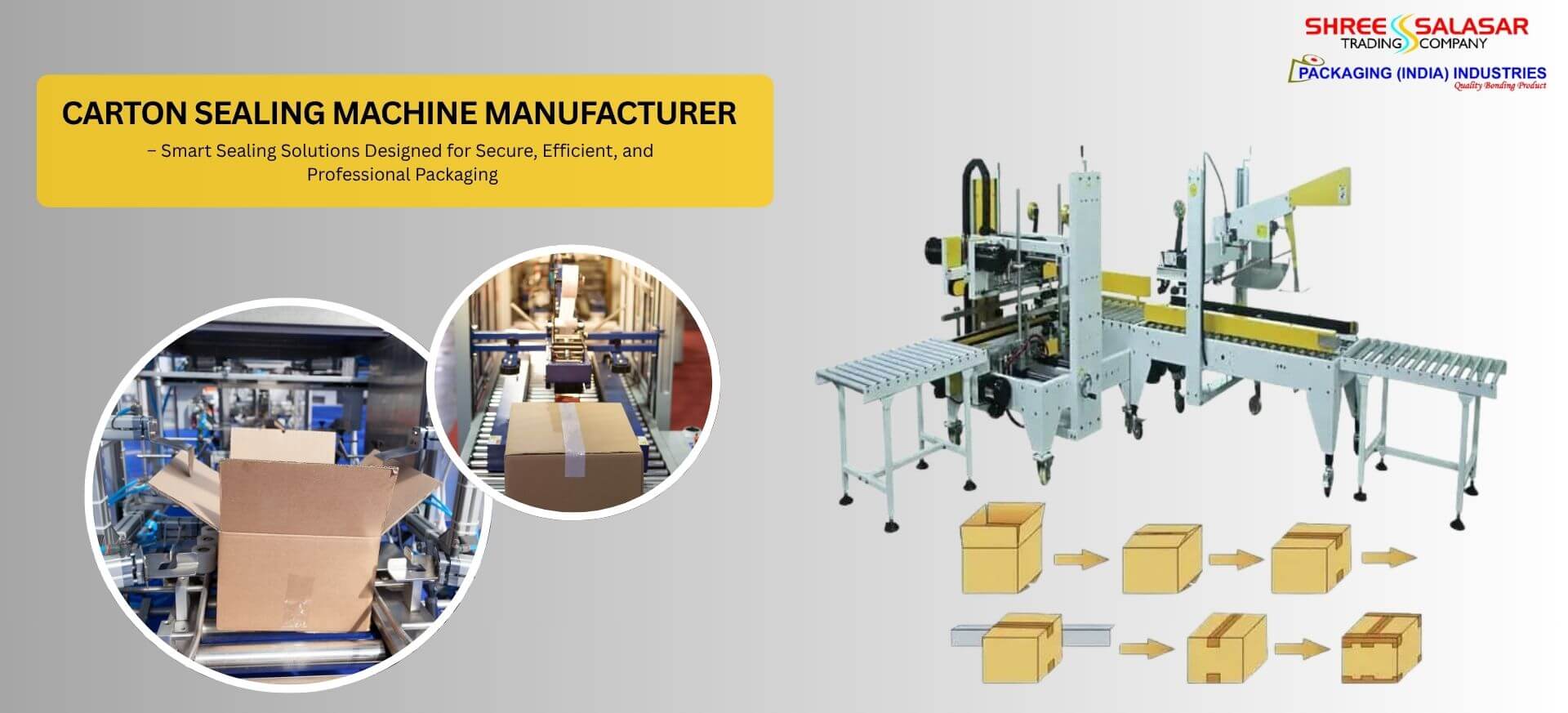 carton box packing machine with packaging process and sealing visuals
